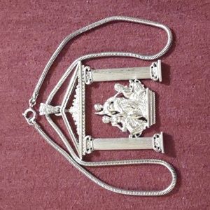 Crown trifari pendent necklace